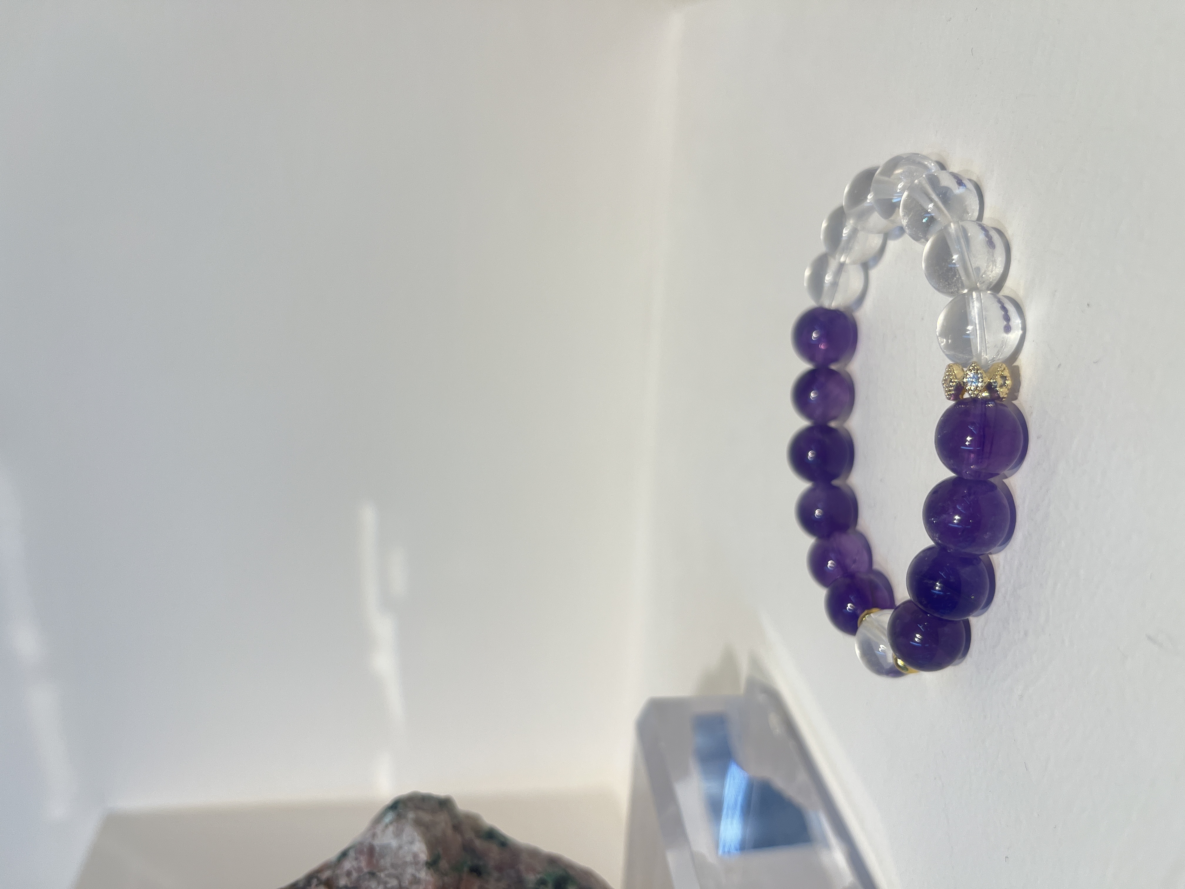 定制天然紫水晶手串白水晶手链女生首饰精致配饰礼品礼物批发