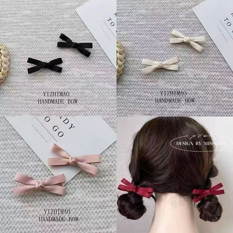 Retro bow duckbill clips, double clips, ponytail clips, hair clips, hair accessories, hair clips