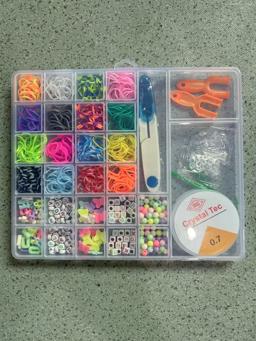 26/28/29格DIY皮筋+串珠，儿童益智玩具动手动脑创意编织，外贸电商热销详情图5