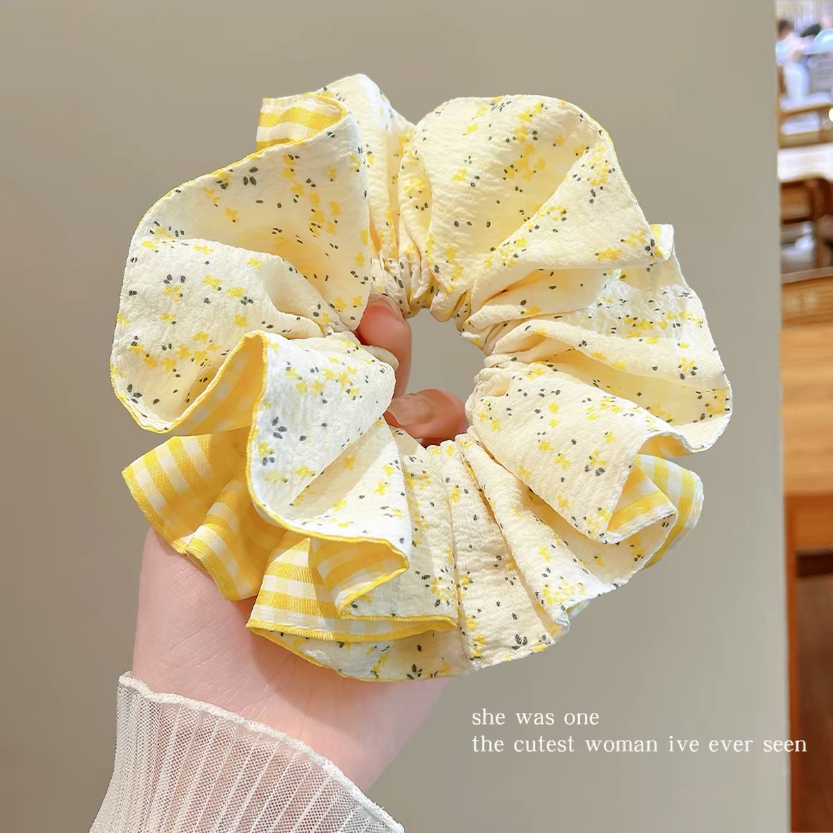 Hair band, hair tie, ponytail, large intestine circle, high-end Korean-style fat intestine circle, bun hairstyle, rubber band, hair flower, hair accessory, leather case Item Picture