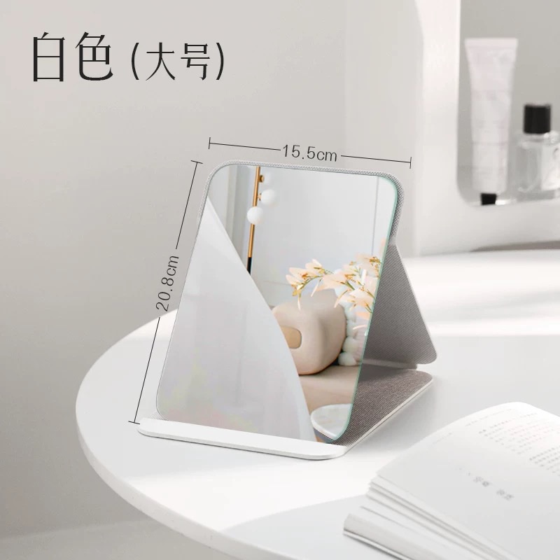 古迪折叠小镜子学生宿舍专用梳妆镜女随身男士便携家用桌面蒽萘LED化妆镜子台式带灯折叠放大网红宿舍桌面美妆卧室梳妆镜女详情图11