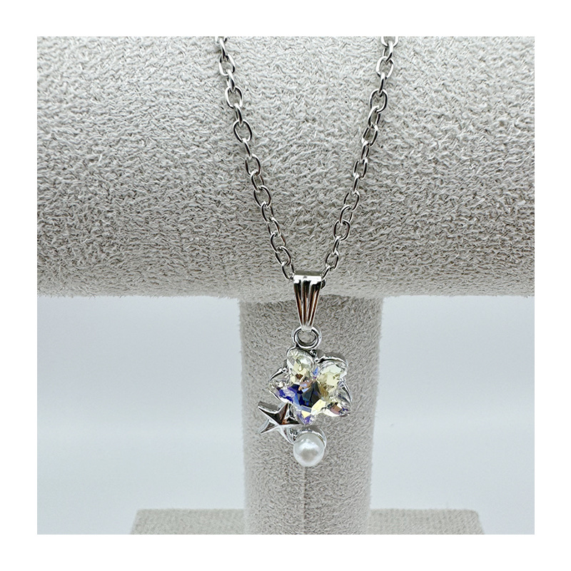 New star gradient pendant pendant accessory, women's fashion design pendant necklace, trendy accessory collarbone chain, pearl necklace Item Picture