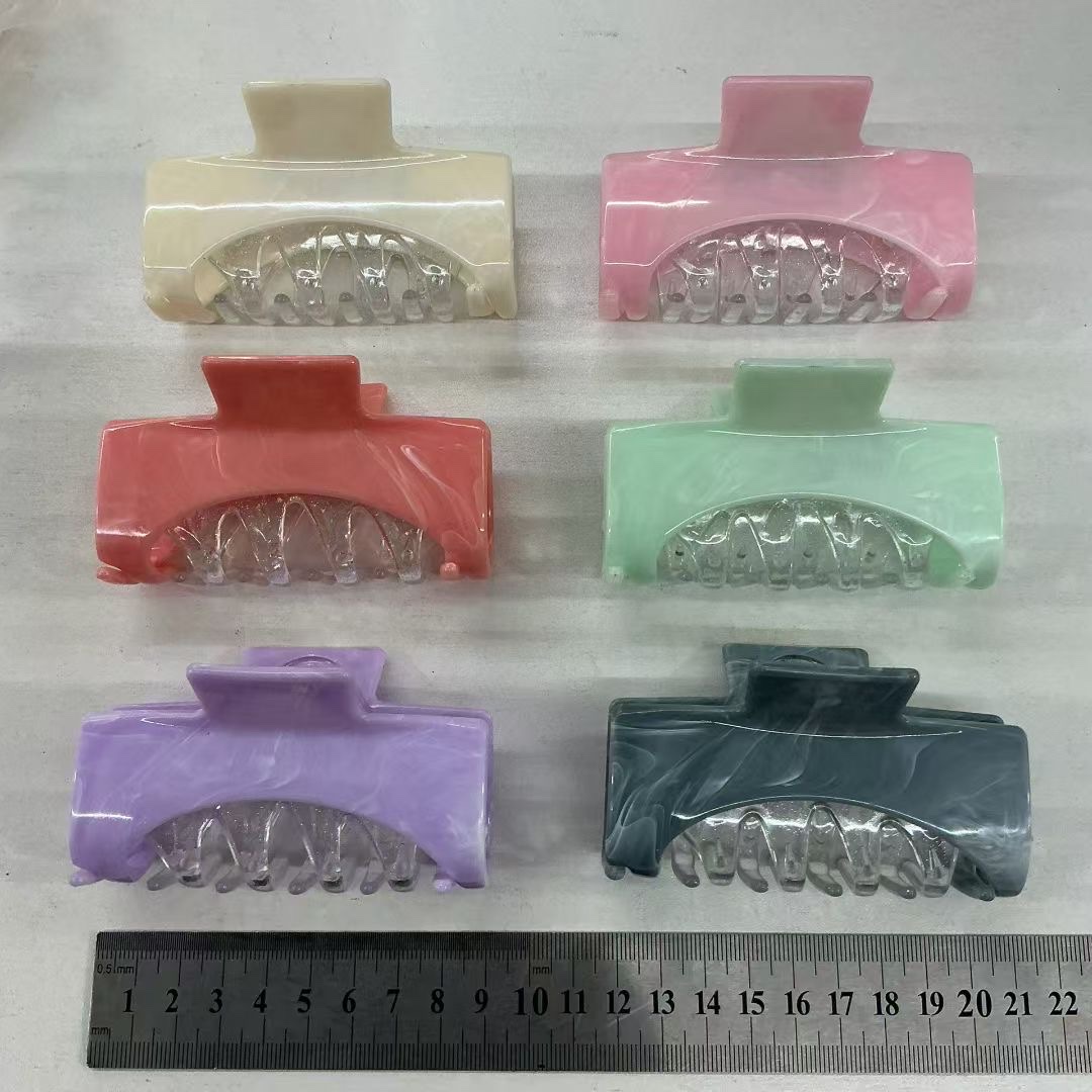 亚克力成人发夹抓夹发饰可爱发夹粉色卡通造型多巴胺发夹外贸可定制