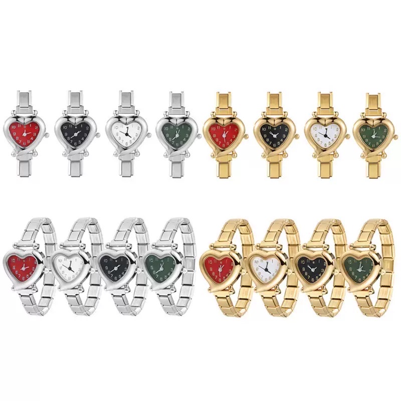 Casual and fashionable DIY module splicing multi-color watch strap versatile module watch retro steel strap versatile ins style export bestseller TikTok bestseller DIY watch does not fade, real gold electroplated hand Item Picture