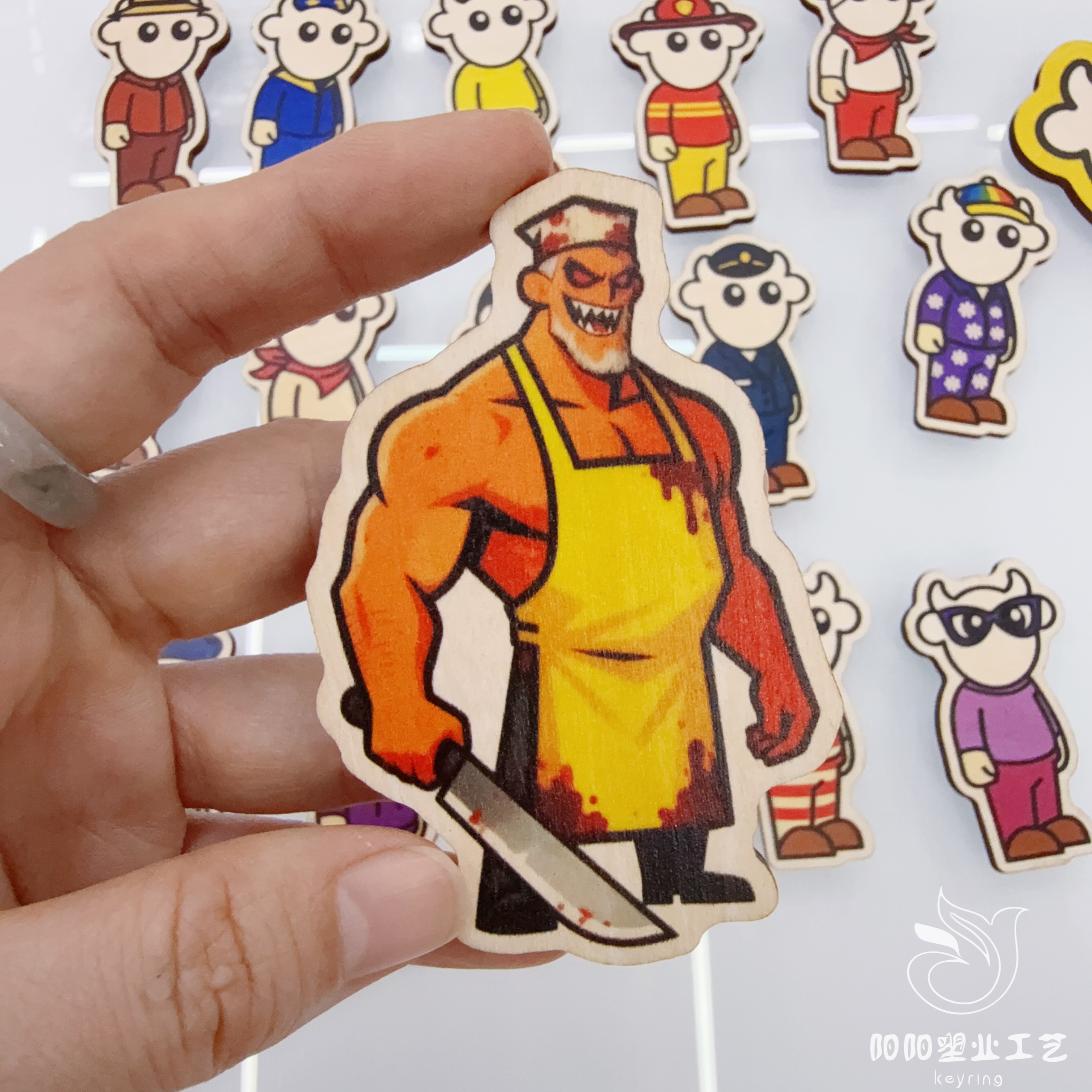 木质冰箱贴定制城市旅游文创滴胶挂件双面透明明星人形照片立牌伴手礼礼品创意伴手礼商务伴手礼政务会议礼品