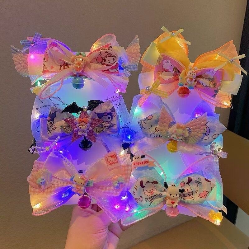 Children's bow, children's light bow, children's top clip bow details Picture