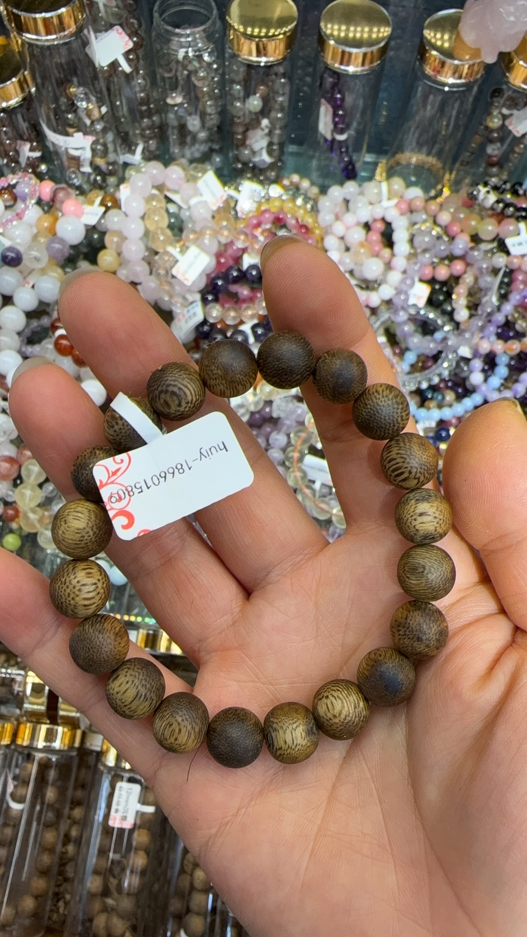 沉香手链天然沉香论克重销售奇楠沉香12mm单圈百搭服饰款新品香味天然详情图6