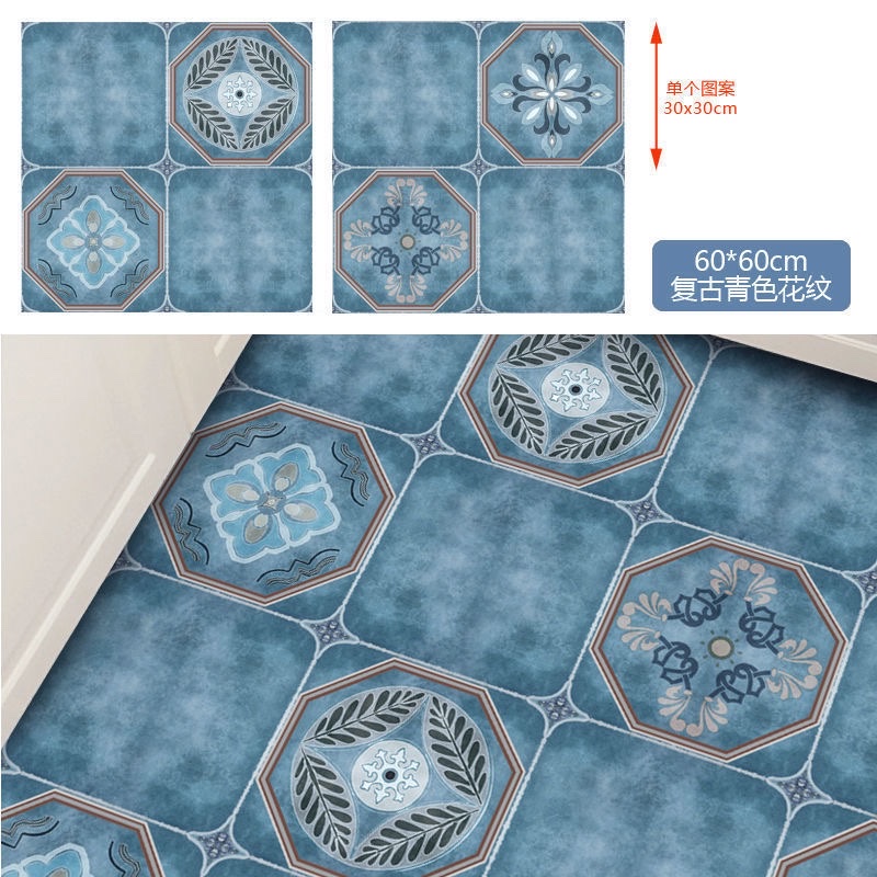 Thickened self-adhesive decorative wall and floor stickers for the kitchen, retro American-style stickers for the renovation of the living room and balcony detail image 11