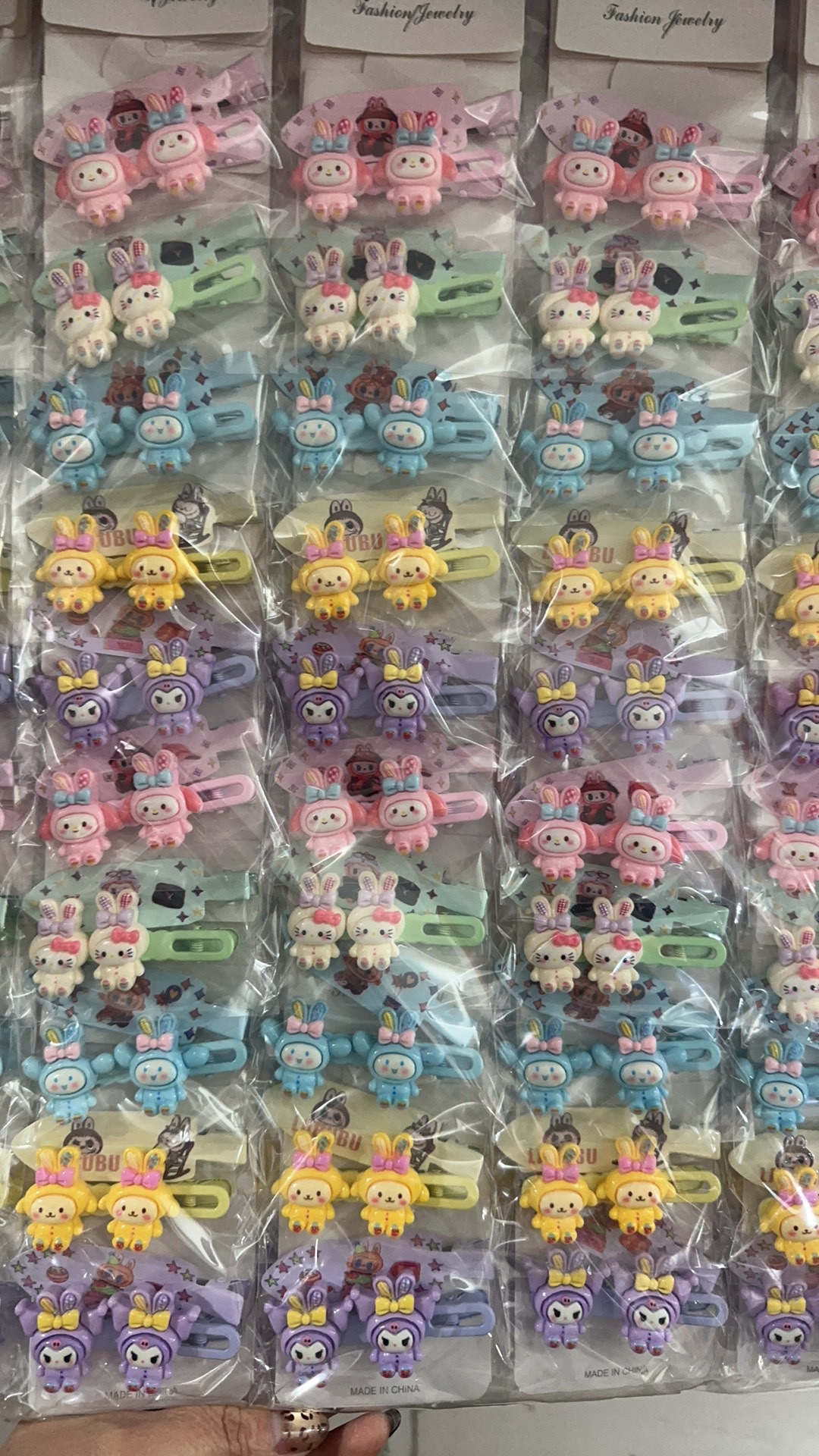 卡通压夹bb夹亚克力材质制作工艺头饰女士拼接韩版头绳皮筋发饰女士拼接时尚发饰女士拼接韩版bb夹儿童休闲套装韩版头饰女士拼