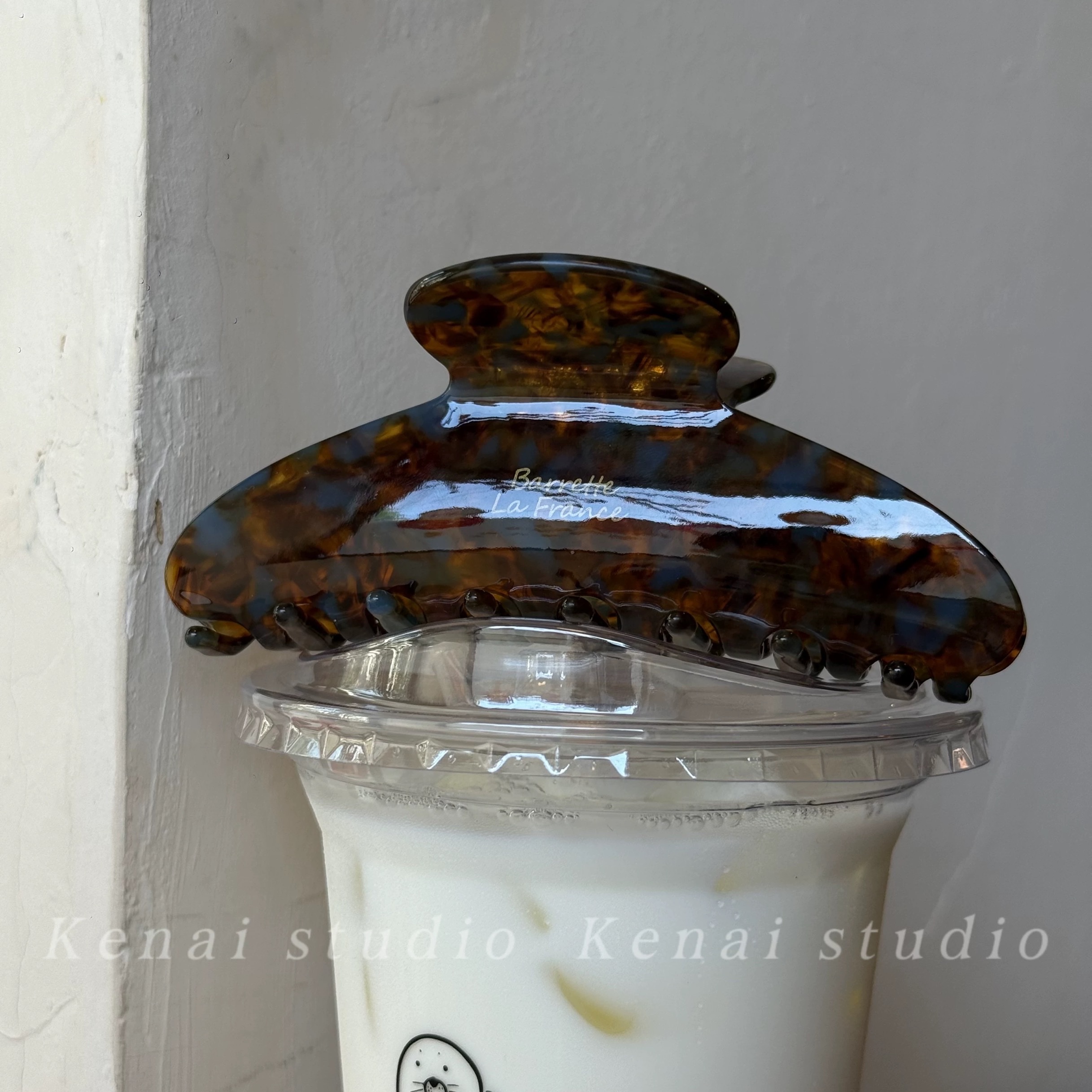 Korean FRANCE chocolate milk tea-colored acetate gripper, Maillard French large shark gripper, hair accessory, women's hair clip, hair accessory gripper detail image 10