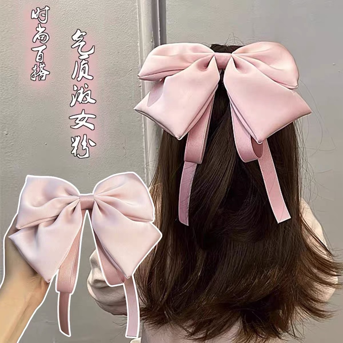 Hair tie, large intestine hair band, Korean-style hair tie, girls' high-end look, Korean-style rubber band, sweet fat intestine circle, forest-style hair accessory detail image 4