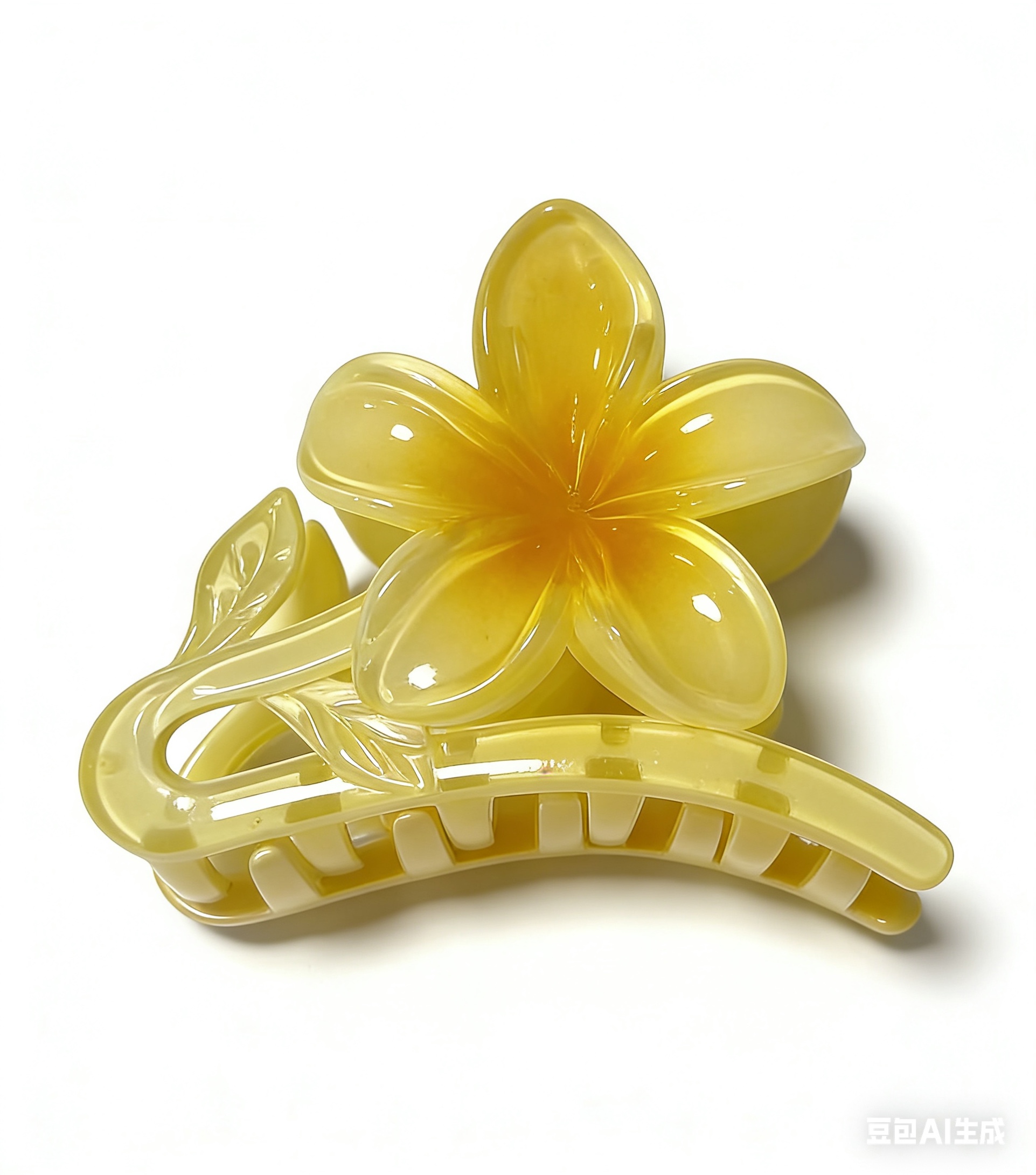 新款鸡蛋花发夹抓夹发饰可爱发卡卡通造型防滑固定发夹发饰发卡详情图3