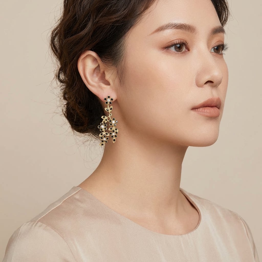 米珠耳环耳饰时尚简约耳夹饰品女款潮流设计耳环饰品耳饰