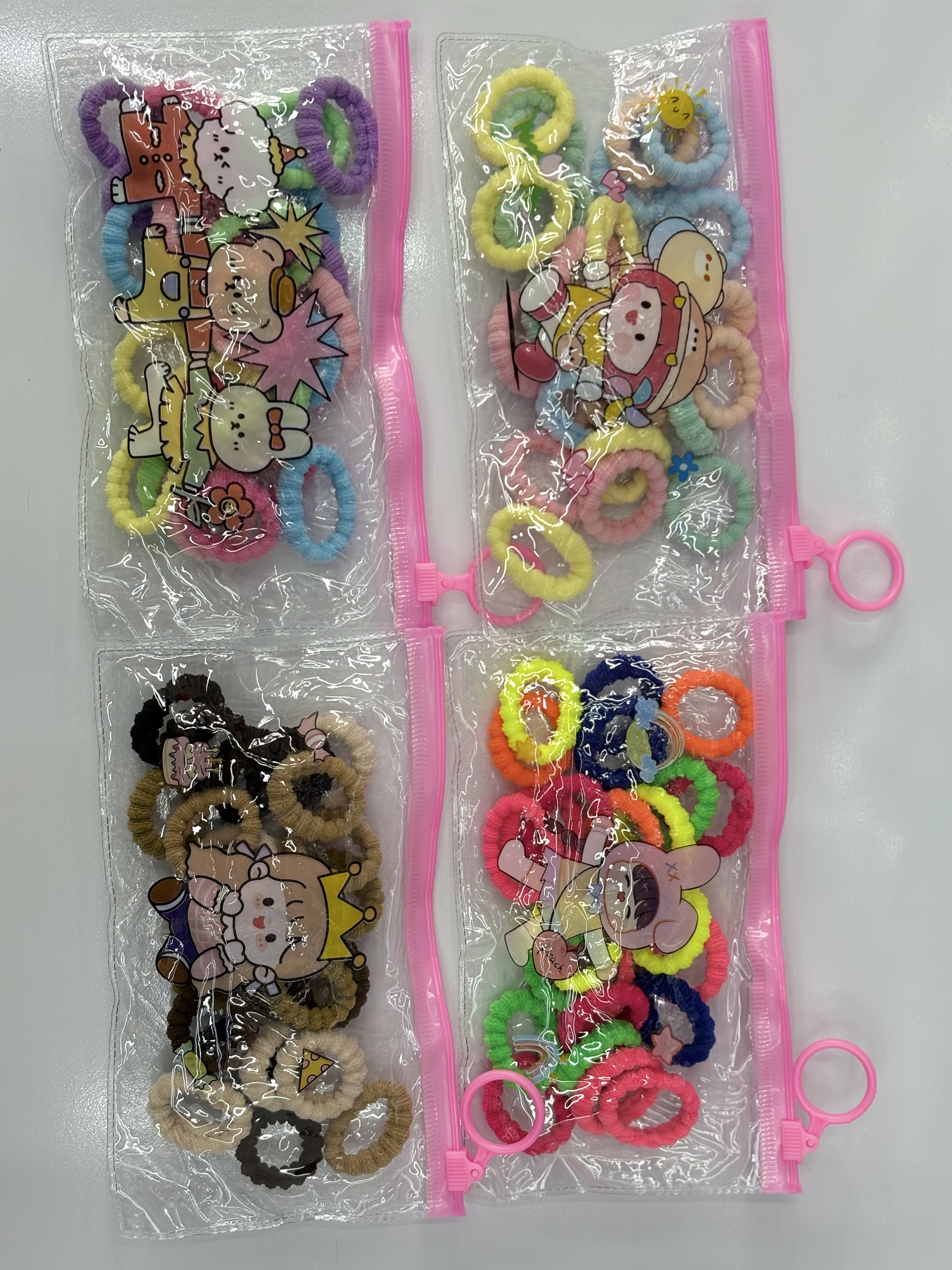 New cute zipper bag, children's high-elasticity towel band, hair tie, hair accessory, 25 pieces in a set, exclusively supplied by the source factory for export detail image 6