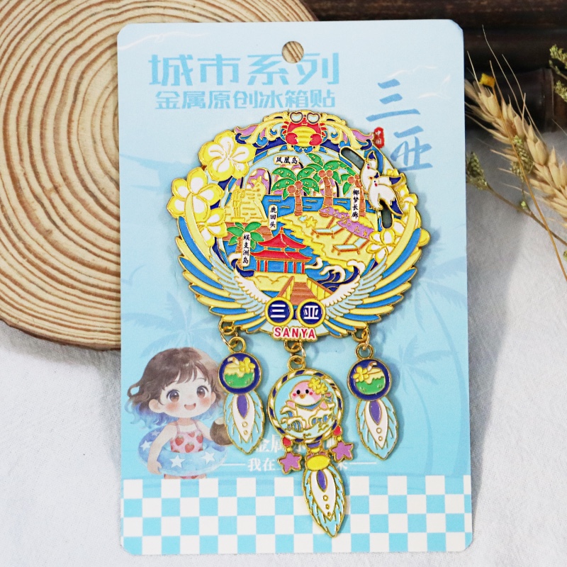 Cultural and creative fridge magnets, national trend fridge magnets, tourist souvenirs fridge magnets details Picture