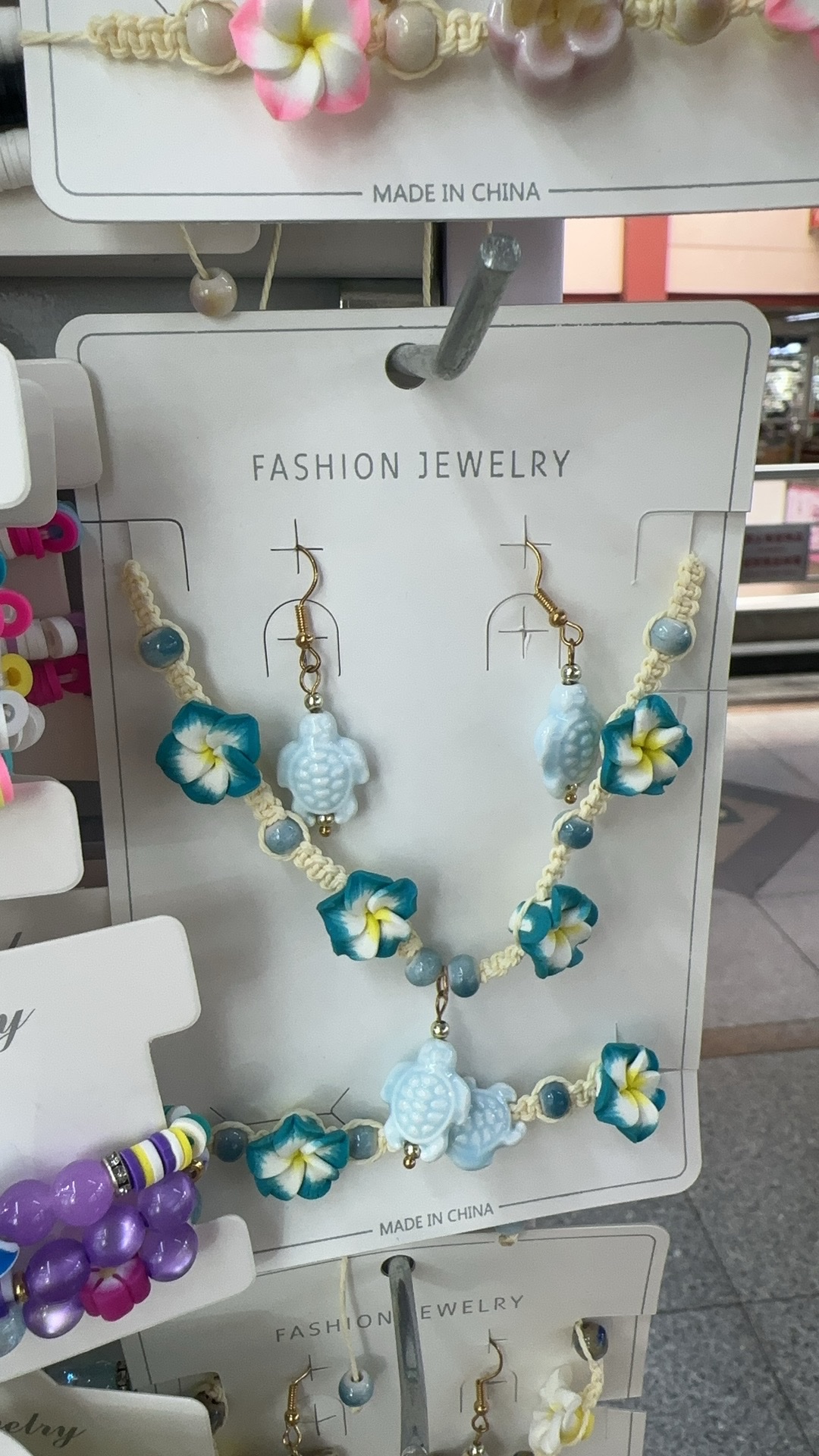 外贸简约陶瓷软陶太阳花套装 波西米亚风手链