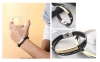 Cross-border e-commerce foreign trade accessories: PU woven handcrafted leather bracelet, simple stainless steel engraved punk style leather bracelet Application Scenario