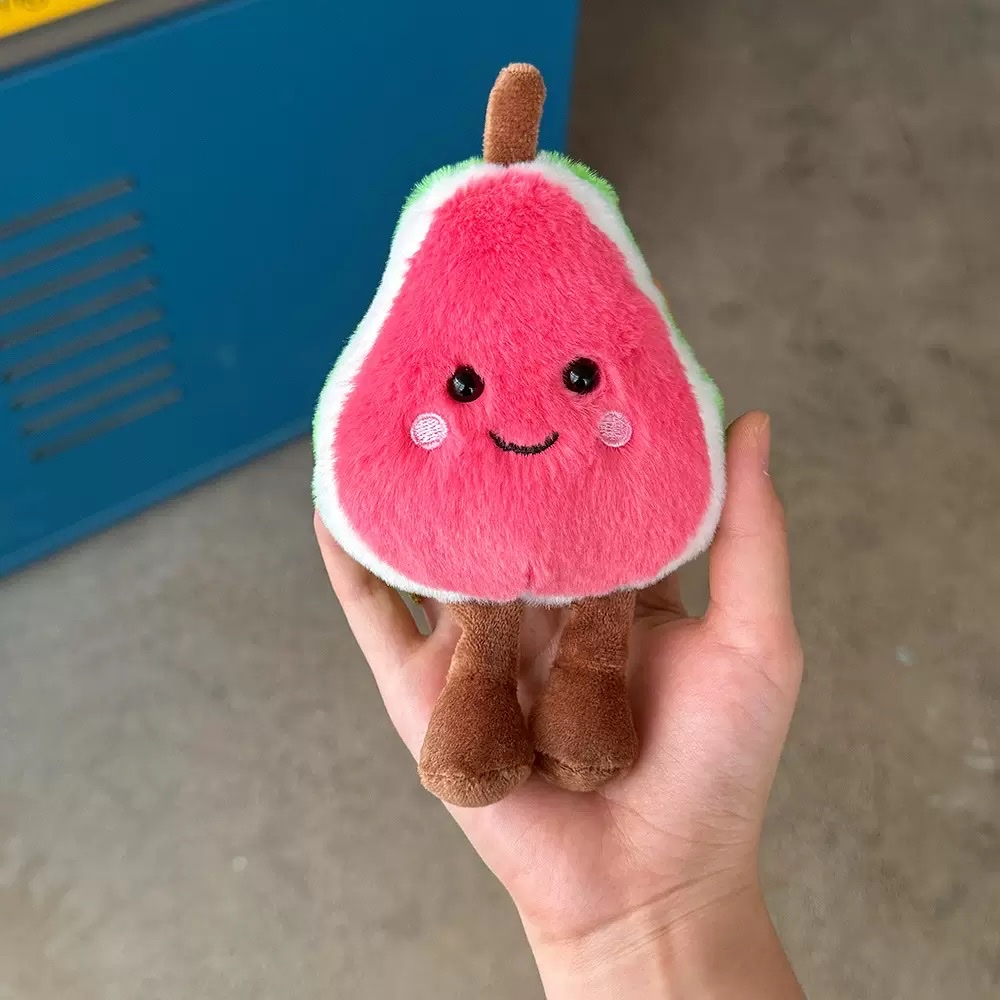 Guava pendants, creative stress-relieving plush pendants, bags, keychains, vegetable dolls, machine dolls, cute and funny doll series pendants Specification image