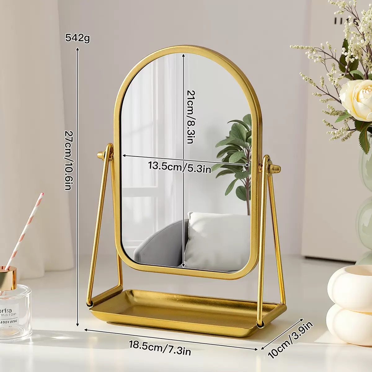 新款镜子精致摆件最新款时尚简约时尚潮流摆件装饰细节图