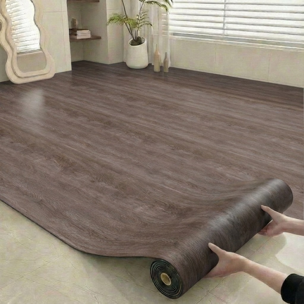 Cross-border self-adhesive floor, thickened wear-resistant, waterproof and anti-slip floor, floor cover, floor mat, floor renovation and transformation stickers detail image 6