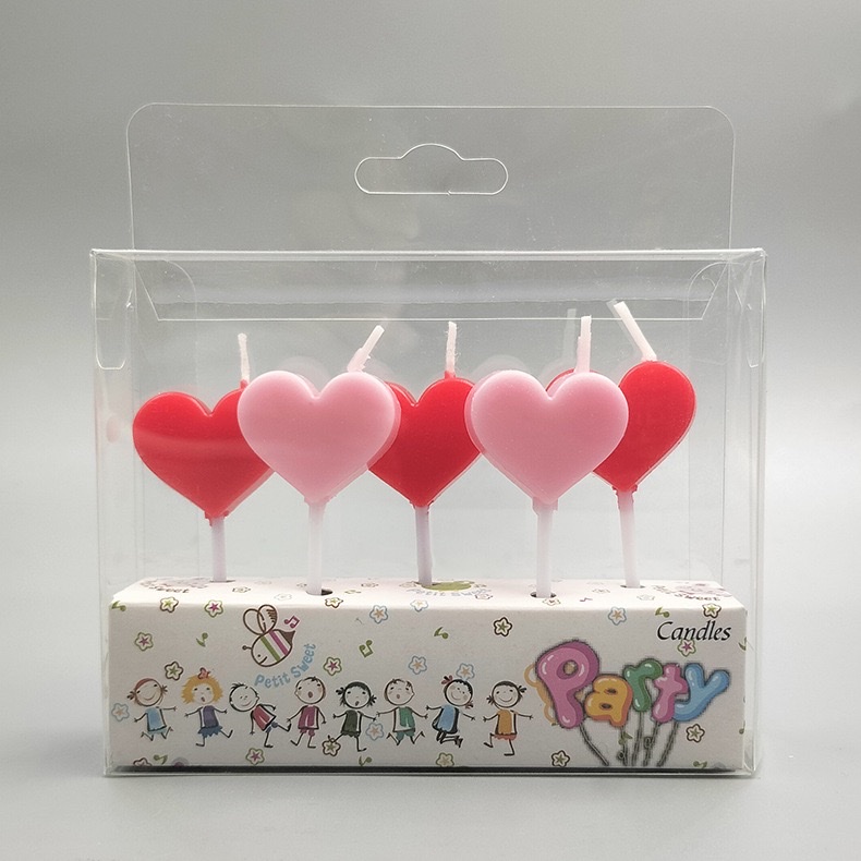 5pcs五角星爱心生日数字蜡烛金粉小蜡烛派对用品生日蜡烛儿童卡通马卡龙色五角星爱心生日蜡烛创意彩色星星心形装饰蜡烛 蜡烛详情图11