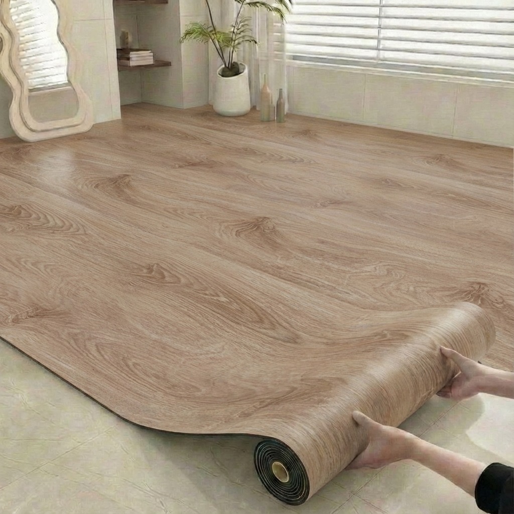 Cross-border self-adhesive floor, thickened wear-resistant, waterproof and anti-slip floor, floor cover, floor mat, floor renovation and transformation stickers detail image 5