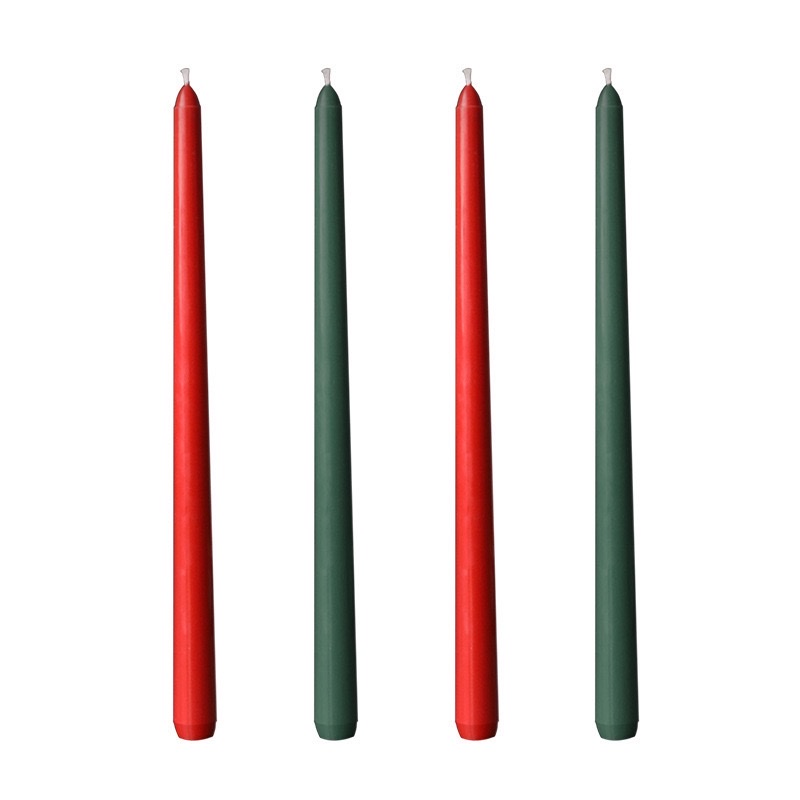 Wholesale four-piece 30CM branch-shaped wedding banquet European Morandi colorful long-pole candles, romantic, odorless and smokeless detail image 5