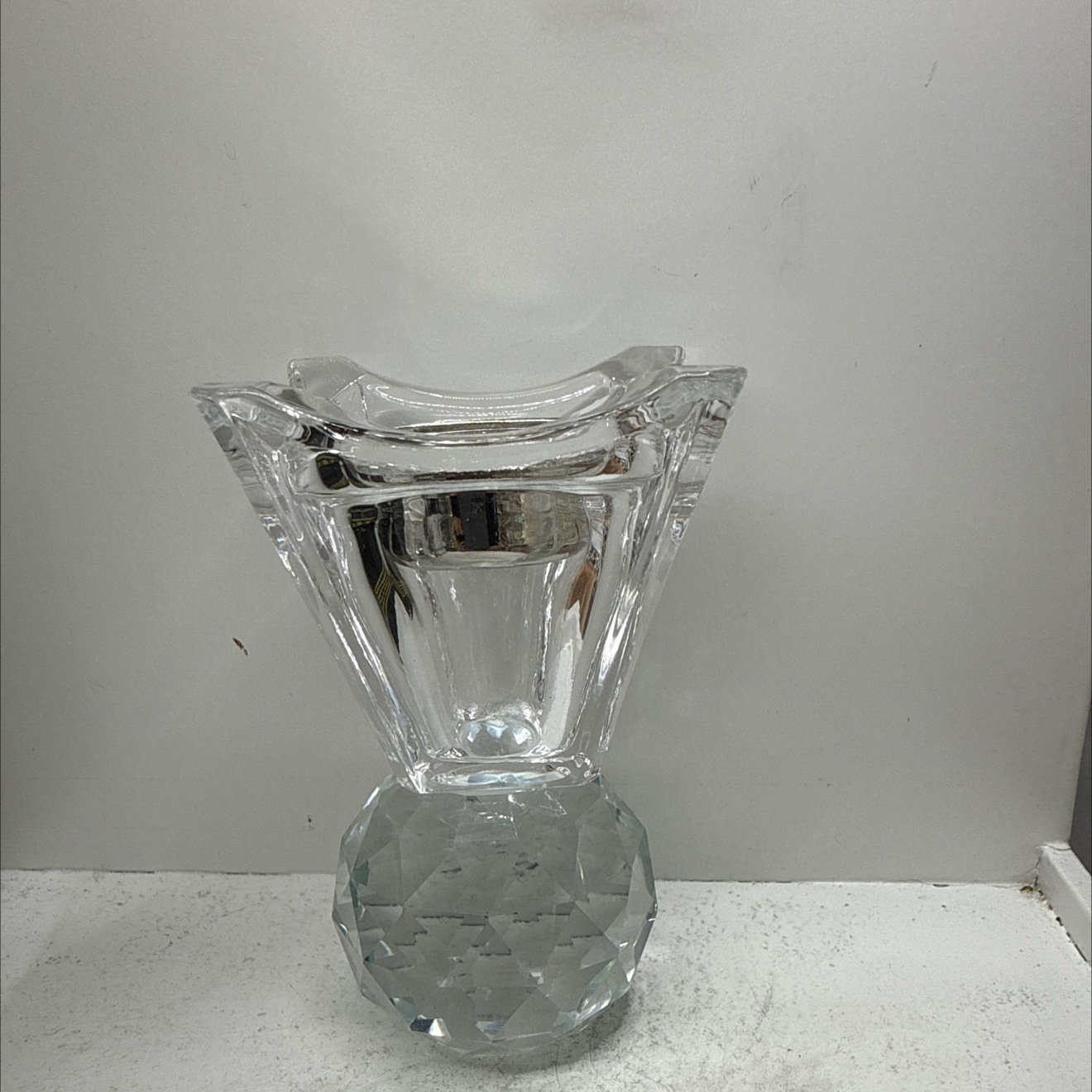 1PC水晶玻璃香炉摆件 简约时尚现代香炉 烛台摆件