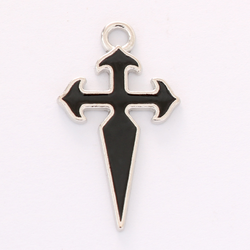 New hybrid Halloween pumpkin, Skull, spider, bat, ghost cross DIY handcrafted alloy pendant Specification image