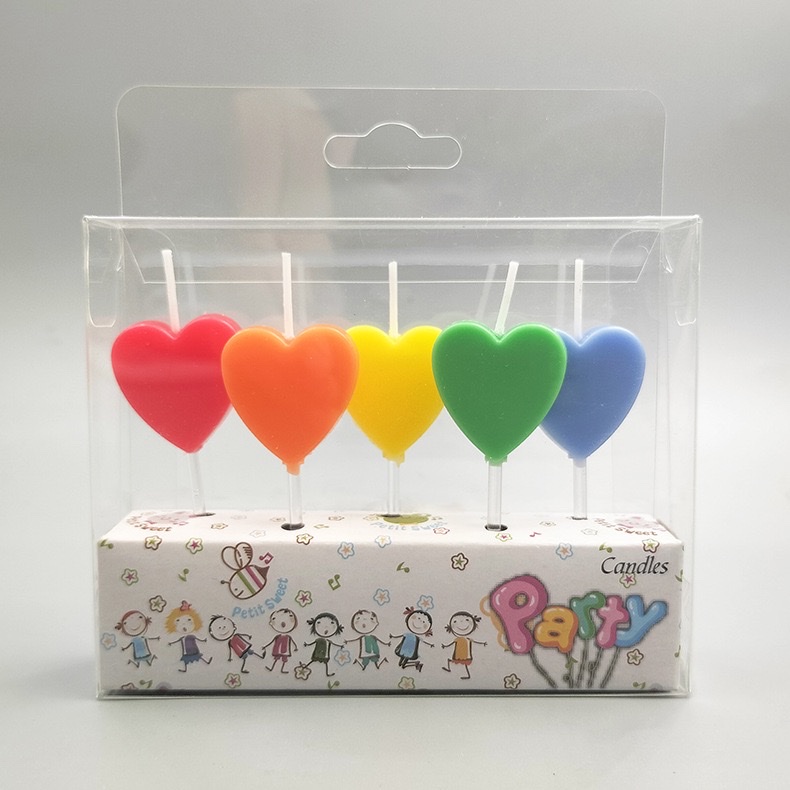 5pcs五角星爱心生日数字蜡烛金粉小蜡烛派对用品生日蜡烛儿童卡通马卡龙色五角星爱心生日蜡烛创意彩色星星心形装饰蜡烛 蜡烛详情图10