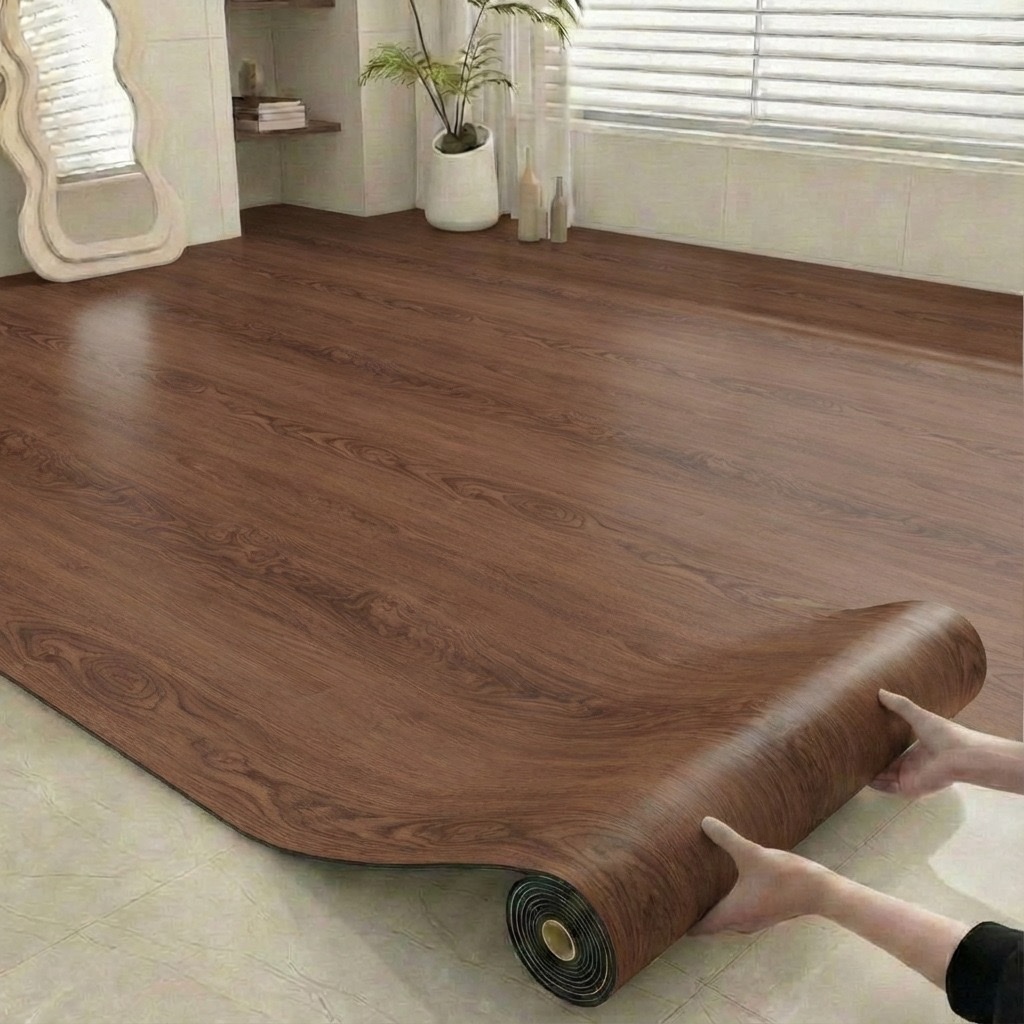 Cross-border self-adhesive floor, thickened wear-resistant, waterproof and anti-slip floor, floor cover, floor mat, floor renovation and transformation stickers detail image 10