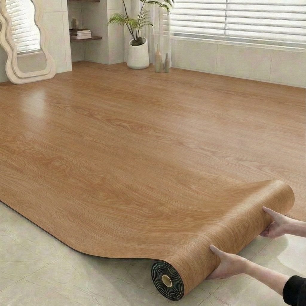 Cross-border self-adhesive floor, thickened wear-resistant, waterproof and anti-slip floor, floor cover, floor mat, floor renovation and transformation stickers detail image 9