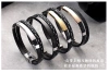 Cross-border e-commerce foreign trade accessories: PU woven handcrafted leather bracelet, simple stainless steel engraved punk style leather bracelet details Picture