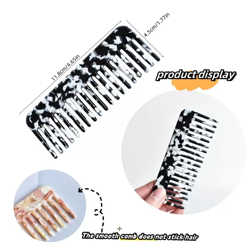 Yiwu factory direct sales of high-end anti-static acrylic sheet combs, popular combs on cross-border e-commerce detail image 4