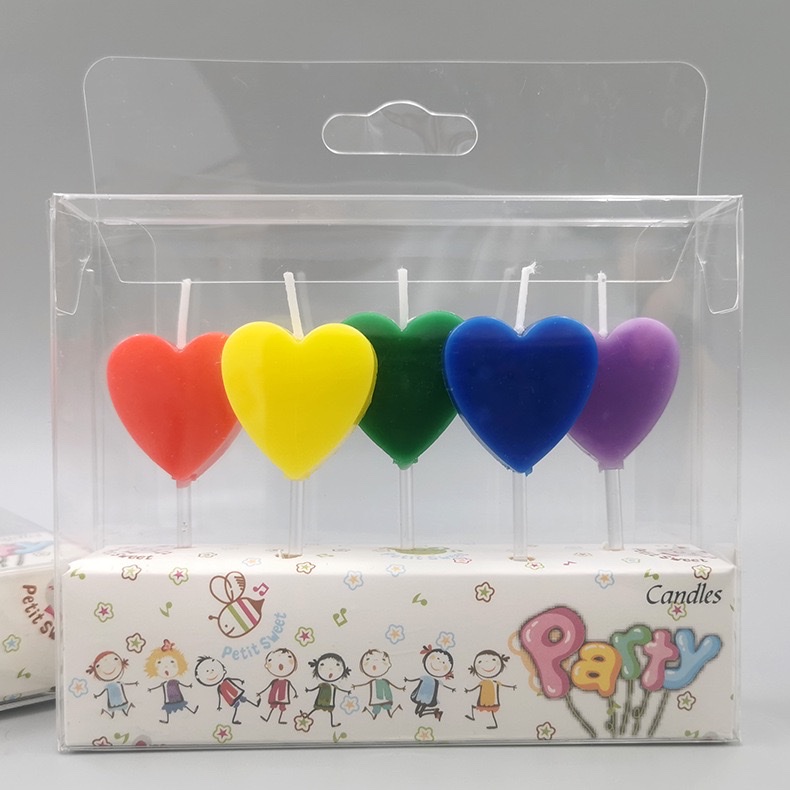 5pcs五角星爱心生日数字蜡烛金粉小蜡烛派对用品生日蜡烛儿童卡通马卡龙色五角星爱心生日蜡烛创意彩色星星心形装饰蜡烛 蜡烛详情图9