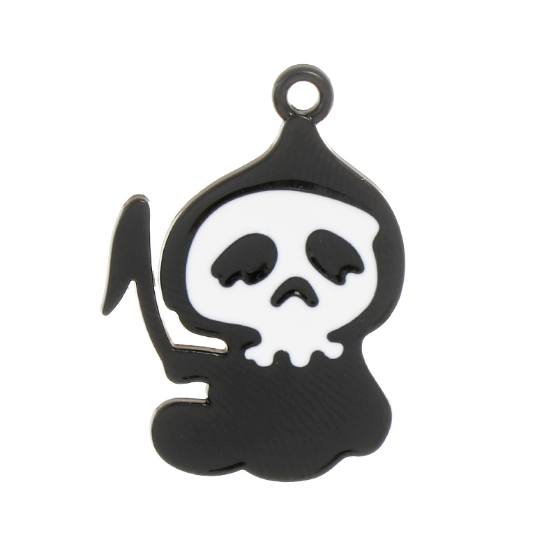 New hybrid Halloween pumpkin, Skull, spider, bat, ghost cross DIY handcrafted alloy pendant Item Picture