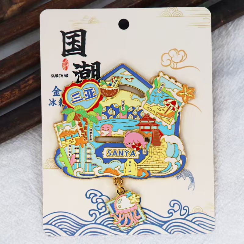 Cultural and creative fridge magnets, national trend fridge magnets, tourist souvenirs fridge magnets Specification image