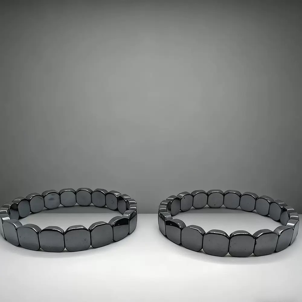 跨境欧美简约风黑胆石手链亚马逊货源无磁苹果手排手串饰品批发