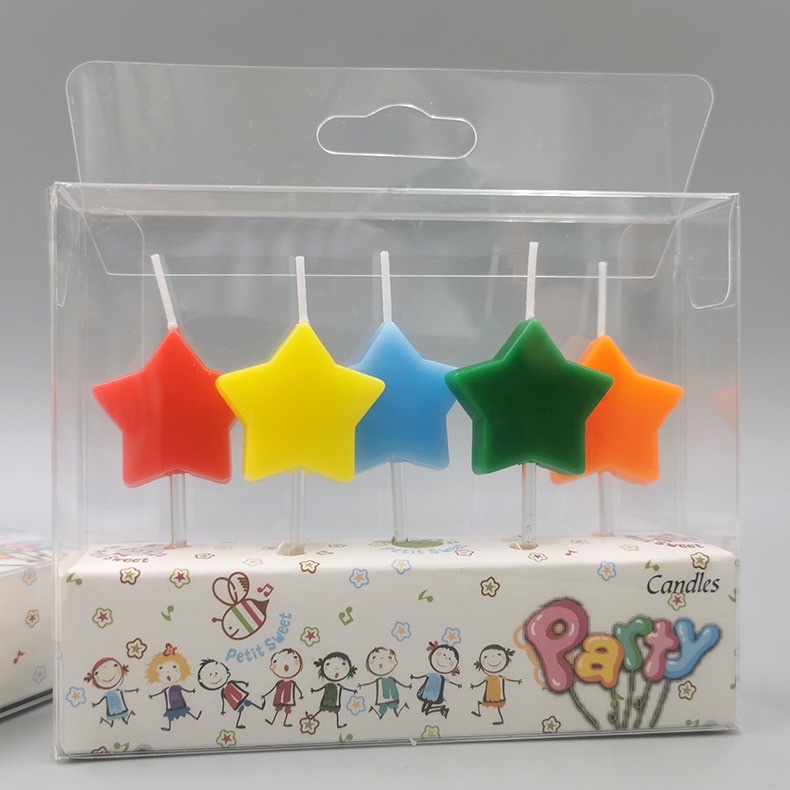 5pcs五角星爱心生日数字蜡烛金粉小蜡烛派对用品生日蜡烛儿童卡通马卡龙色五角星爱心生日蜡烛创意彩色星星心形装饰蜡烛 蜡烛详情图7