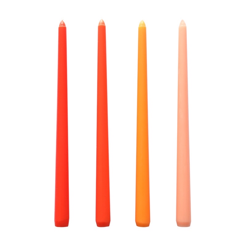 Wholesale four-piece 30CM branch-shaped wedding banquet European Morandi colorful long-pole candles, romantic, odorless and smokeless detail image 9