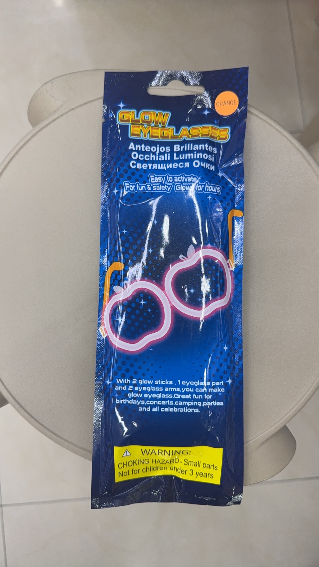 苹果眼镜荧光棒发光玩具闪光玩具摆摊