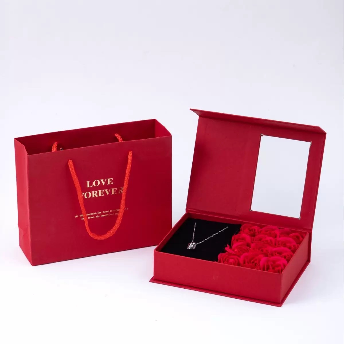 12 soap flower jewelry gift box, Valentine's Day and Mother's Day gift box detail image 2
