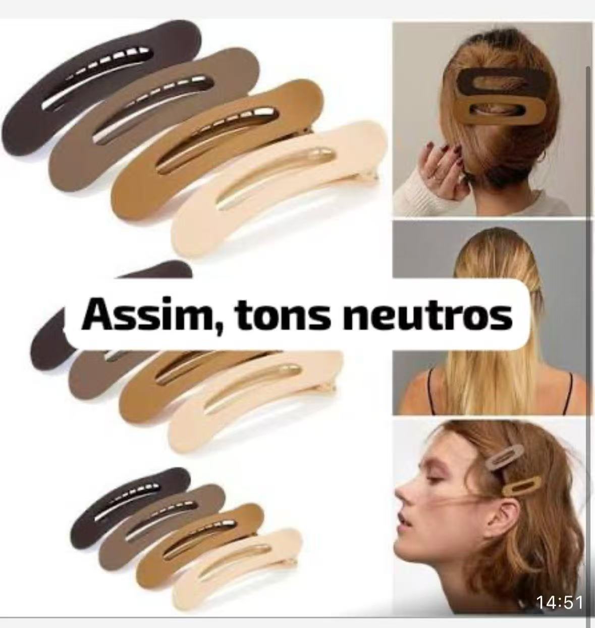 10厘米时尚鱼嘴夹发夹