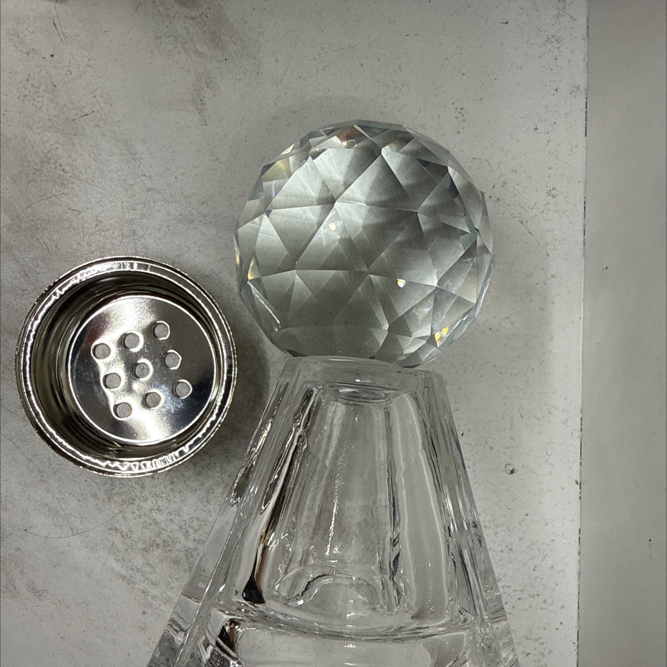 1PC水晶玻璃香炉摆件 简约时尚现代香炉 烛台摆件细节图