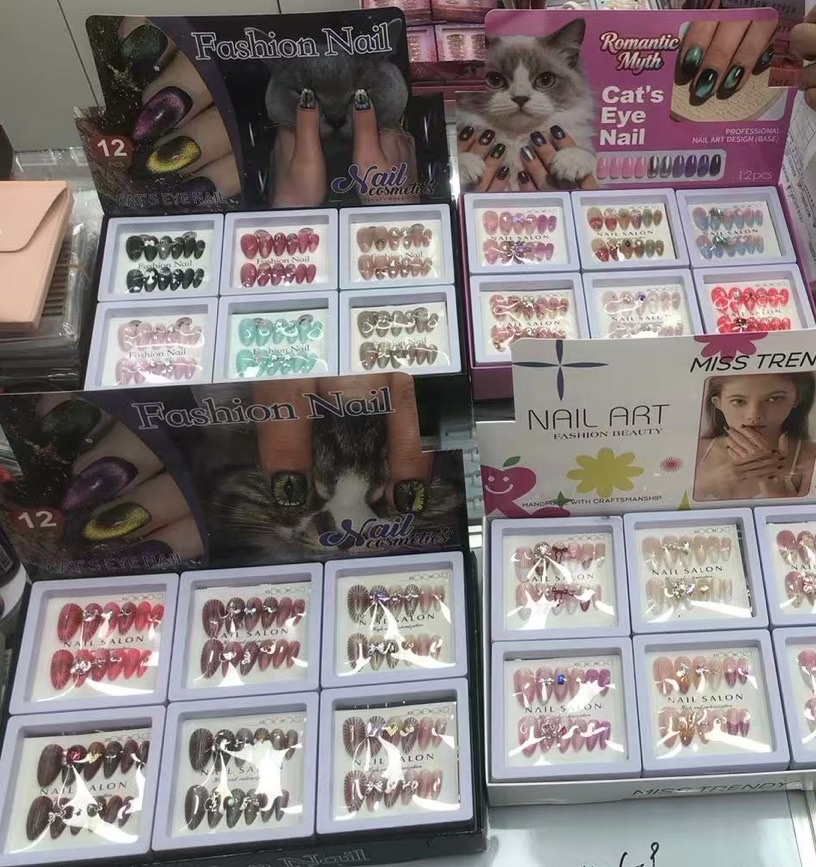 Children's nail art wearable nail plates, handcrafted wearable nail, jasmine fresh and cute wearable nail