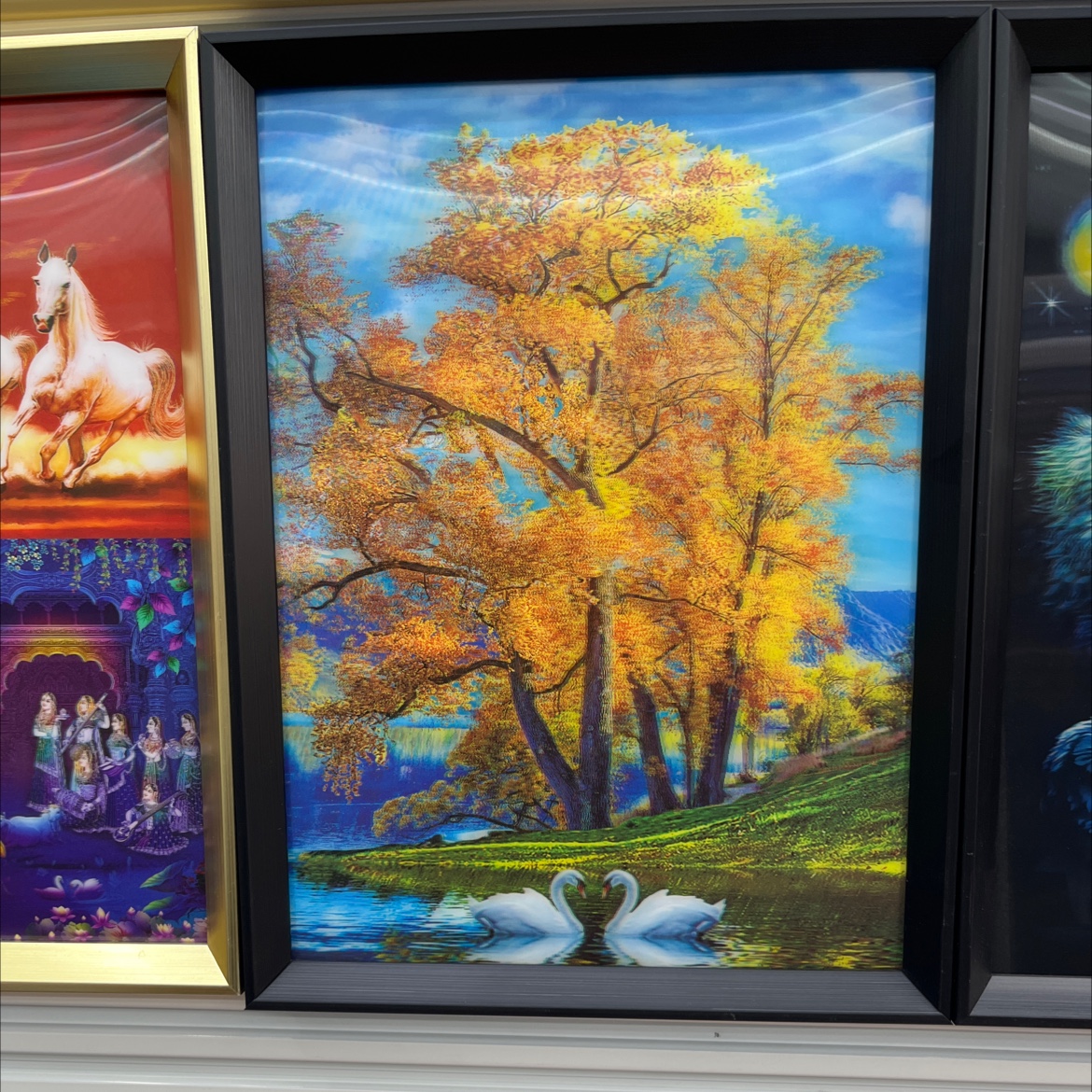 3D画，现代装饰画，树林。