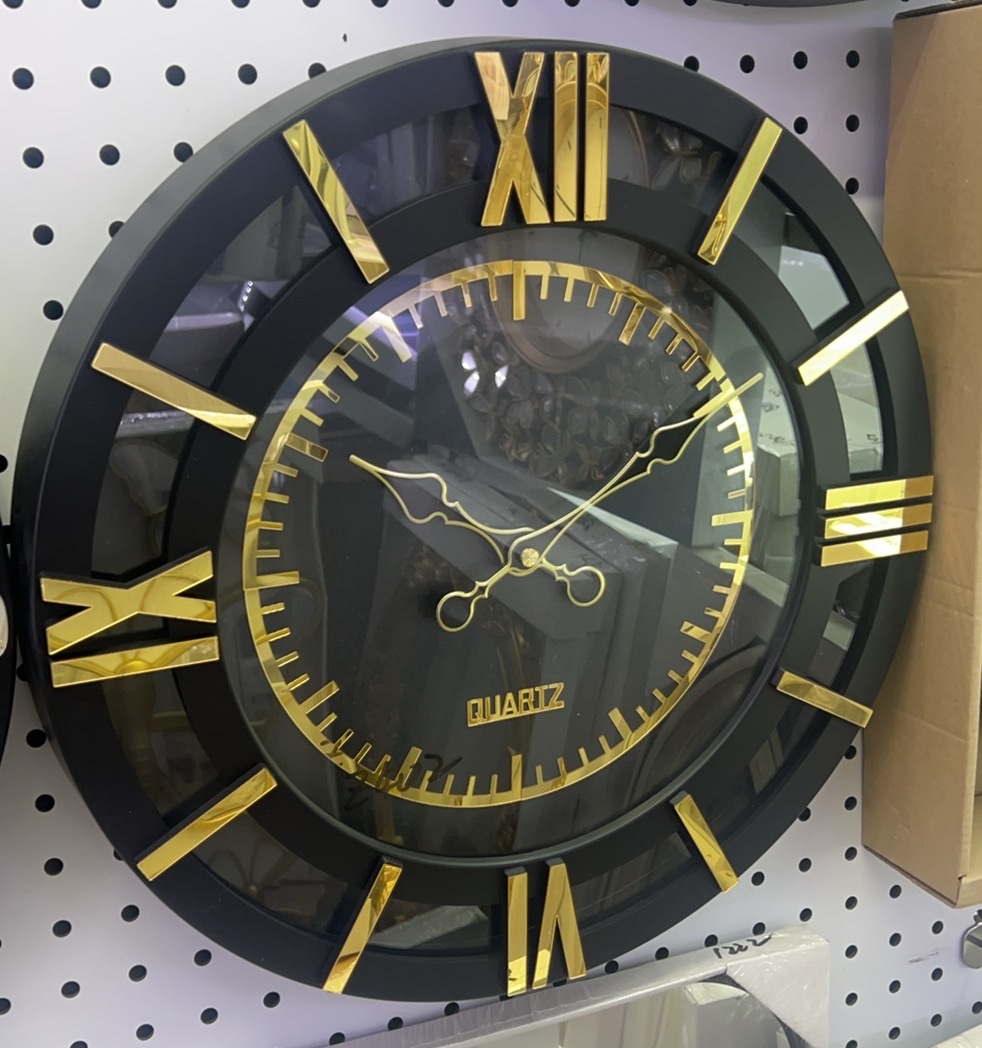 厂家直销新款贴镜钟表现代时尚挂钟新款外贸挂钟塑料挂钟白底实物图