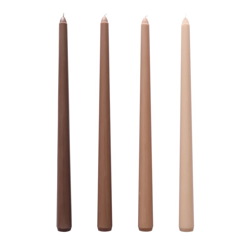 Wholesale four-piece 30CM branch-shaped wedding banquet European Morandi colorful long-pole candles, romantic, odorless and smokeless detail image 3