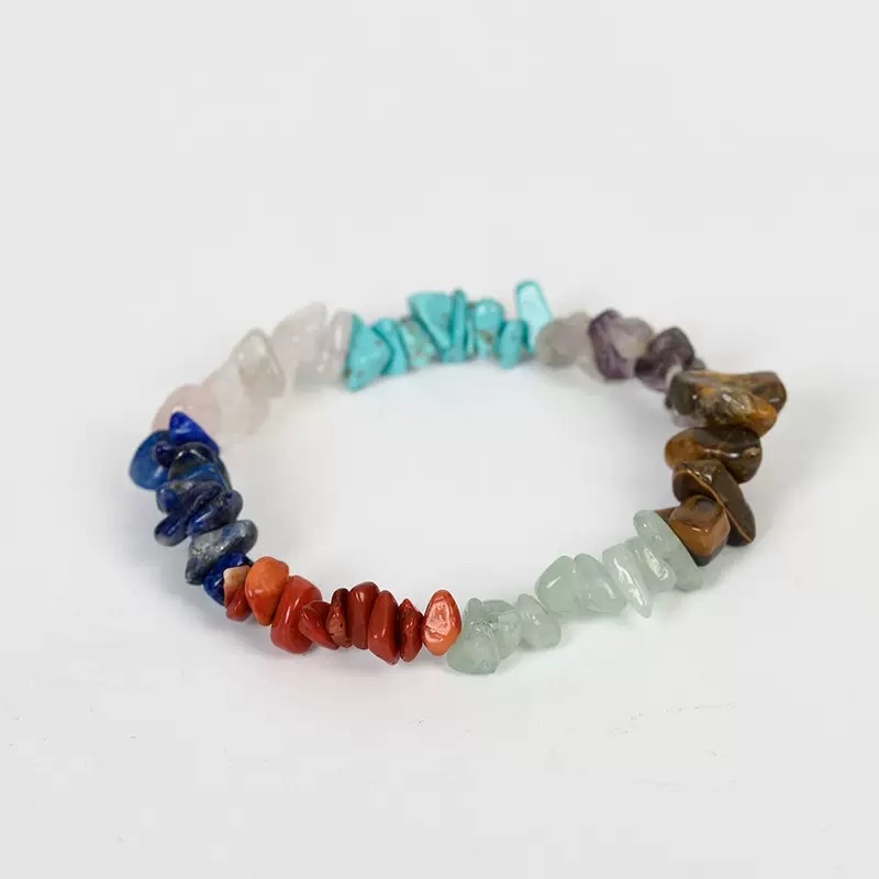 Amazon natural crystal mixed with irregular crushed stones bracelet, handcrafted rose crystal bracelet for women, amethyst Application Scenario