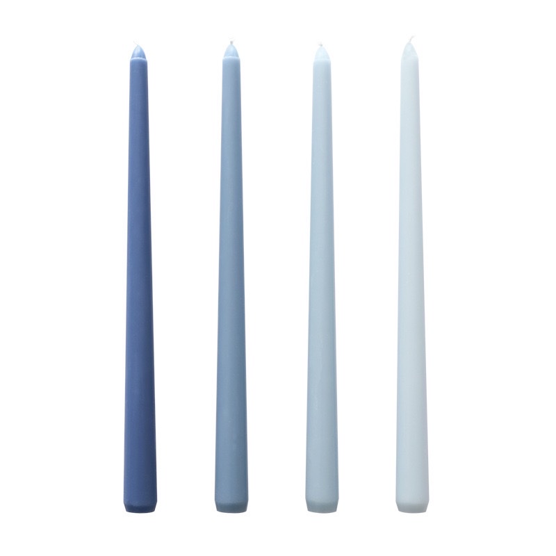 Wholesale four-piece 30CM branch-shaped wedding banquet European Morandi colorful long-pole candles, romantic, odorless and smokeless detail image 2